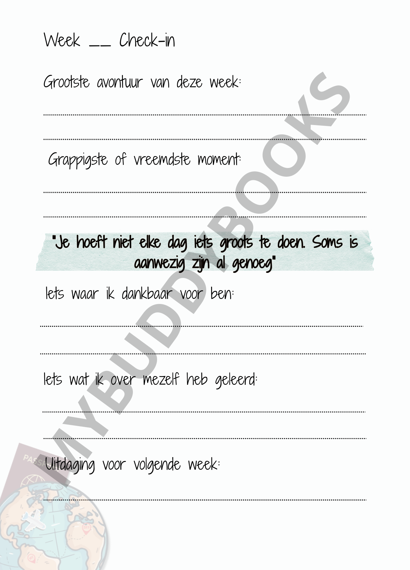 My Travel Journal Book| Jouw reisdagboek